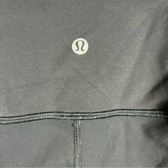 Lululemon Black High Rise Wunder Under Crop Mesh‎ Leggings - Picture 2 of 6